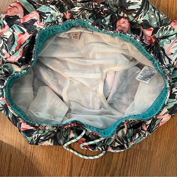 Goodfellow Co. Men’s Green & Pink Flamingo Swim Trunks with Pockets Size Medium - Picture 5 of 7